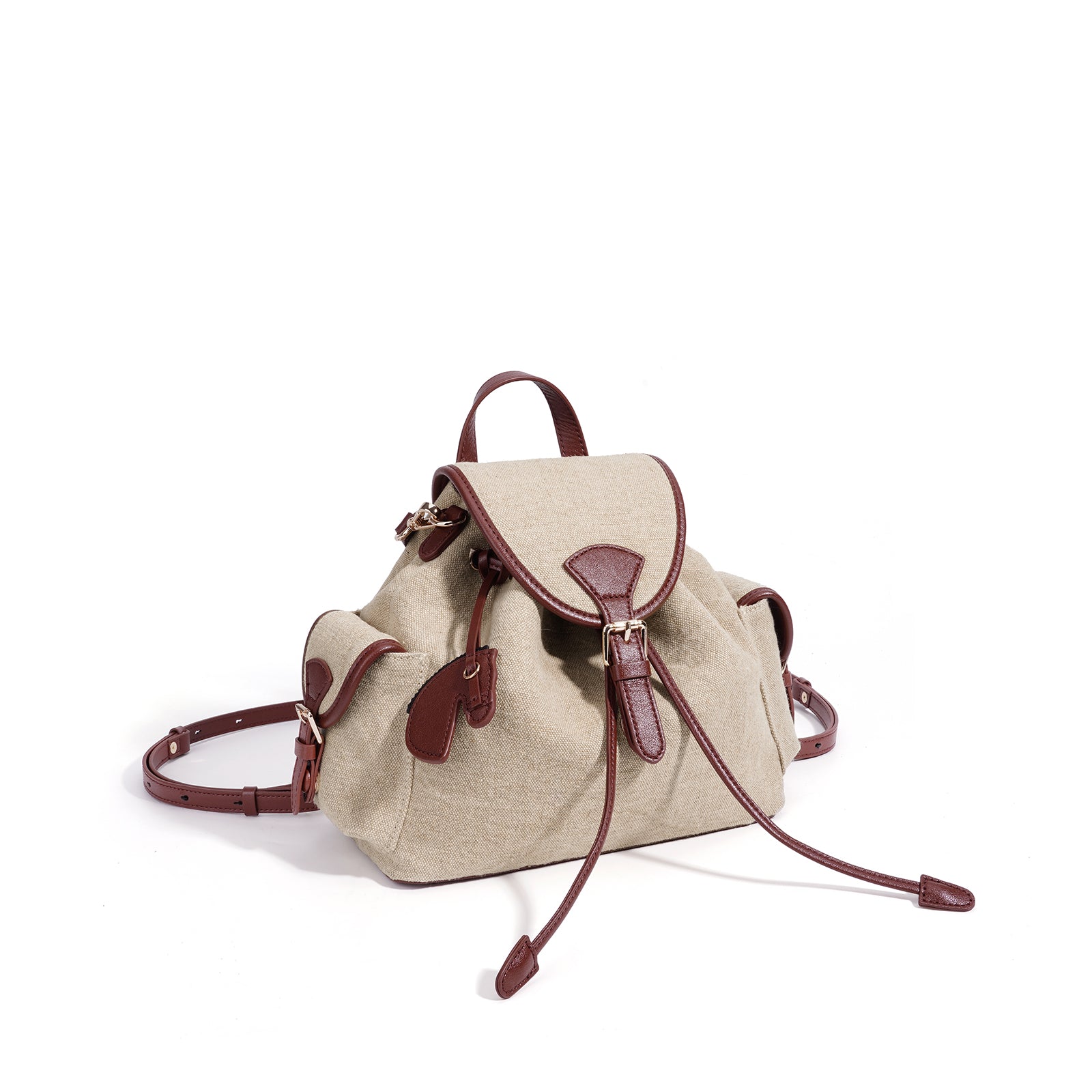 LELALIA Retro Linen Drawstring Casual Daypack