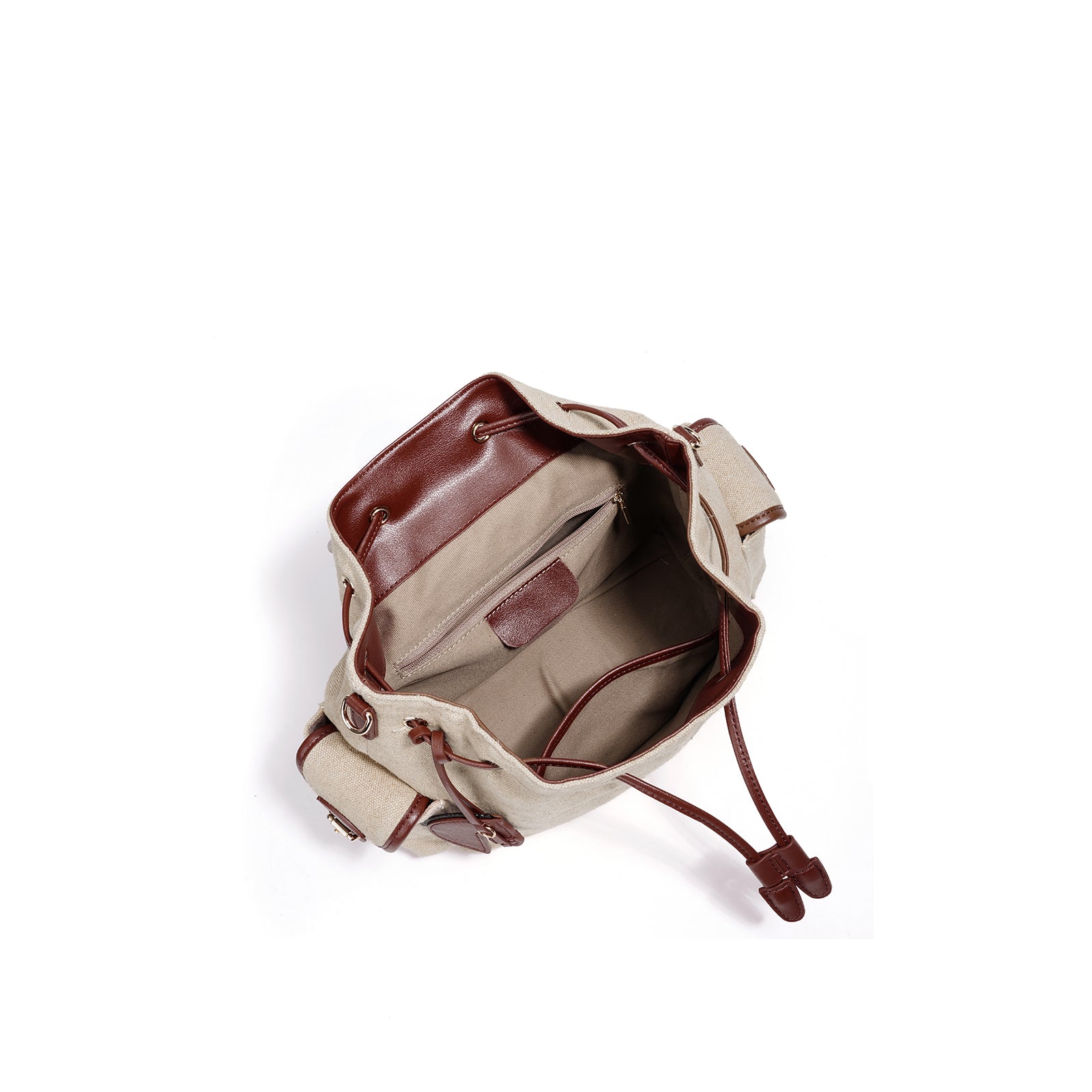 LELALIA Retro Linen Drawstring Casual Daypack